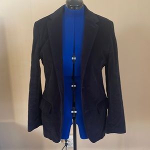 A velvet black blazer